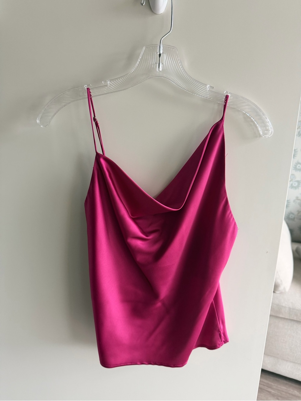 Women’s Satin Cowl Neck Camisole - Pink